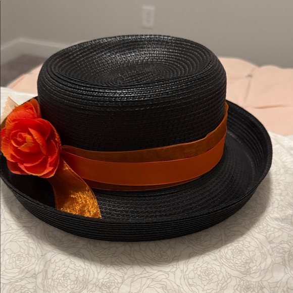Betmar Black Hat with Orange Accent - Picture 6 of 9